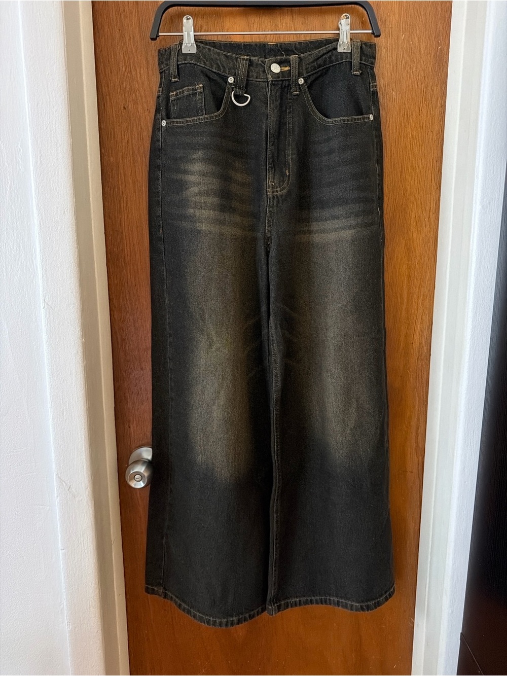 HALHAM japanese brand Black Wide-Leg men’s Jeans Size M